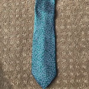 Mario Caldi tie, green with pink/purple design